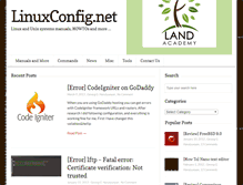 Tablet Screenshot of linuxconfig.net